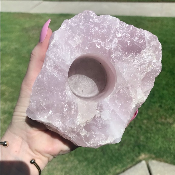 Rose Quartz Candle Holder💕 - Picture 5 of 6